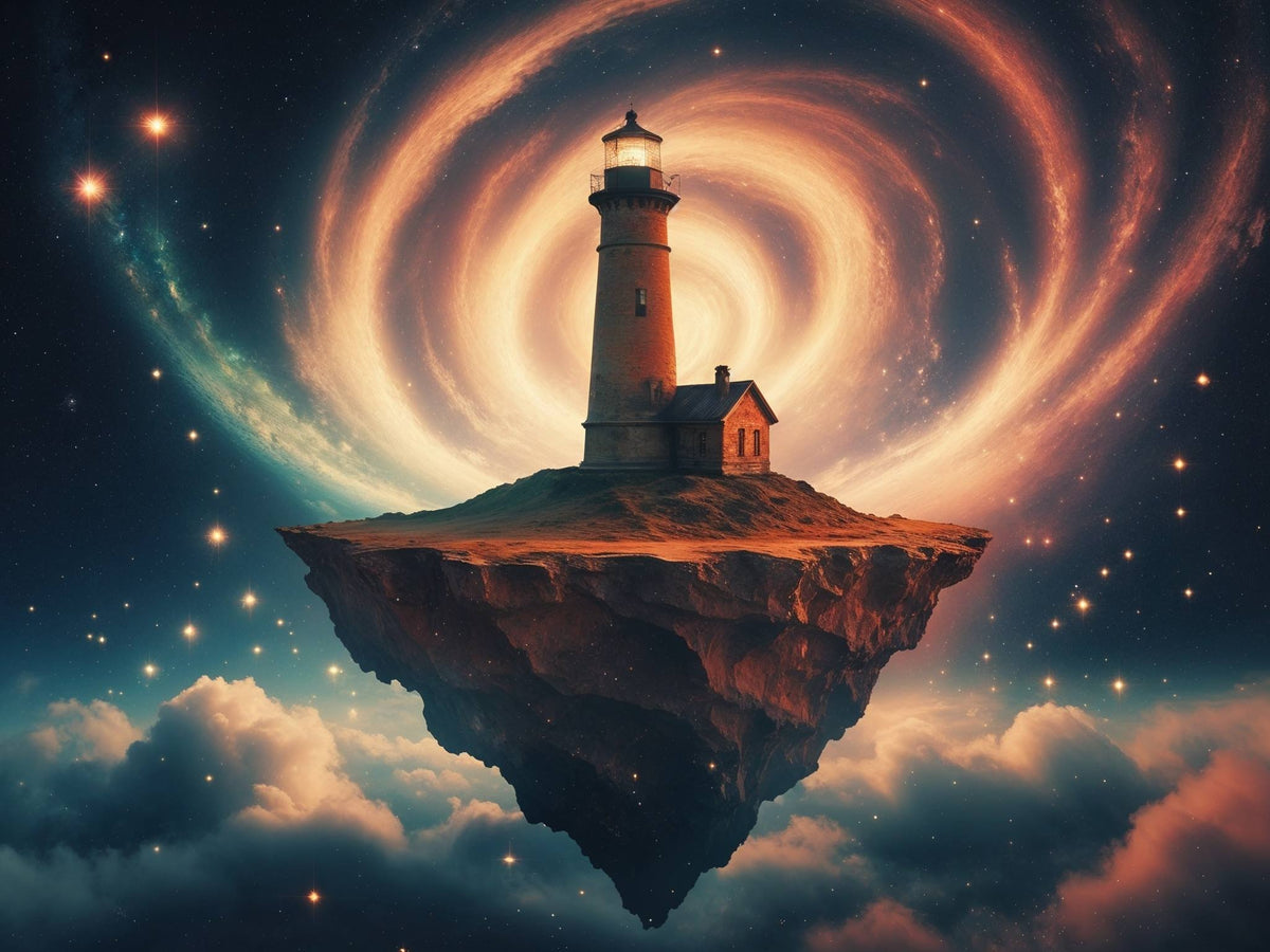Cosmic Lighthouse - Canvas Wall Art Print