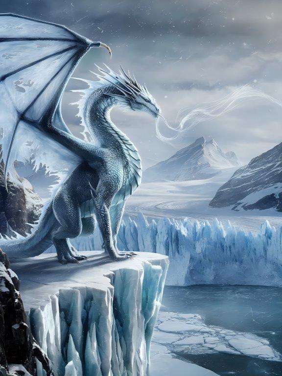 Iskaldur the Frostbound Sovereign - Canvas Wall Art Print
