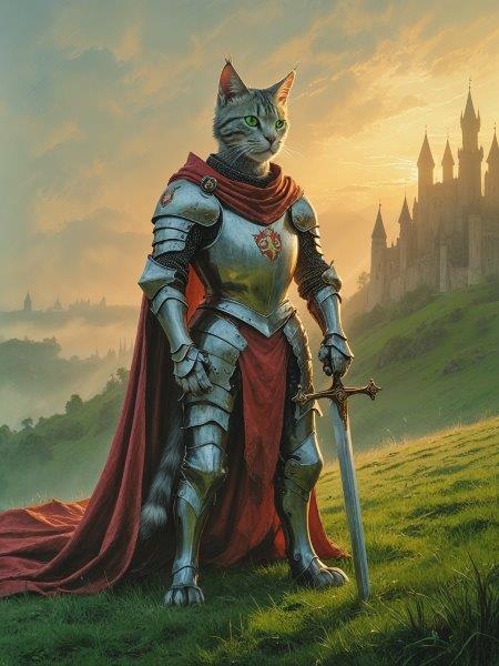 Lone Knight - Canvas Wall Art Print