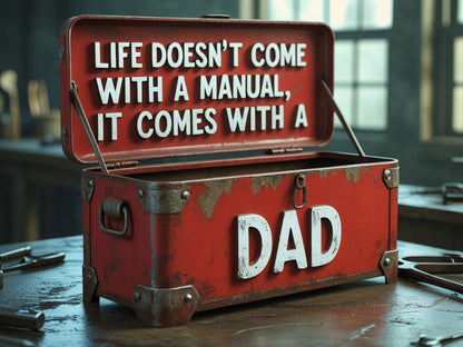 Life comes with Dad - Canvas Wall Art Print
