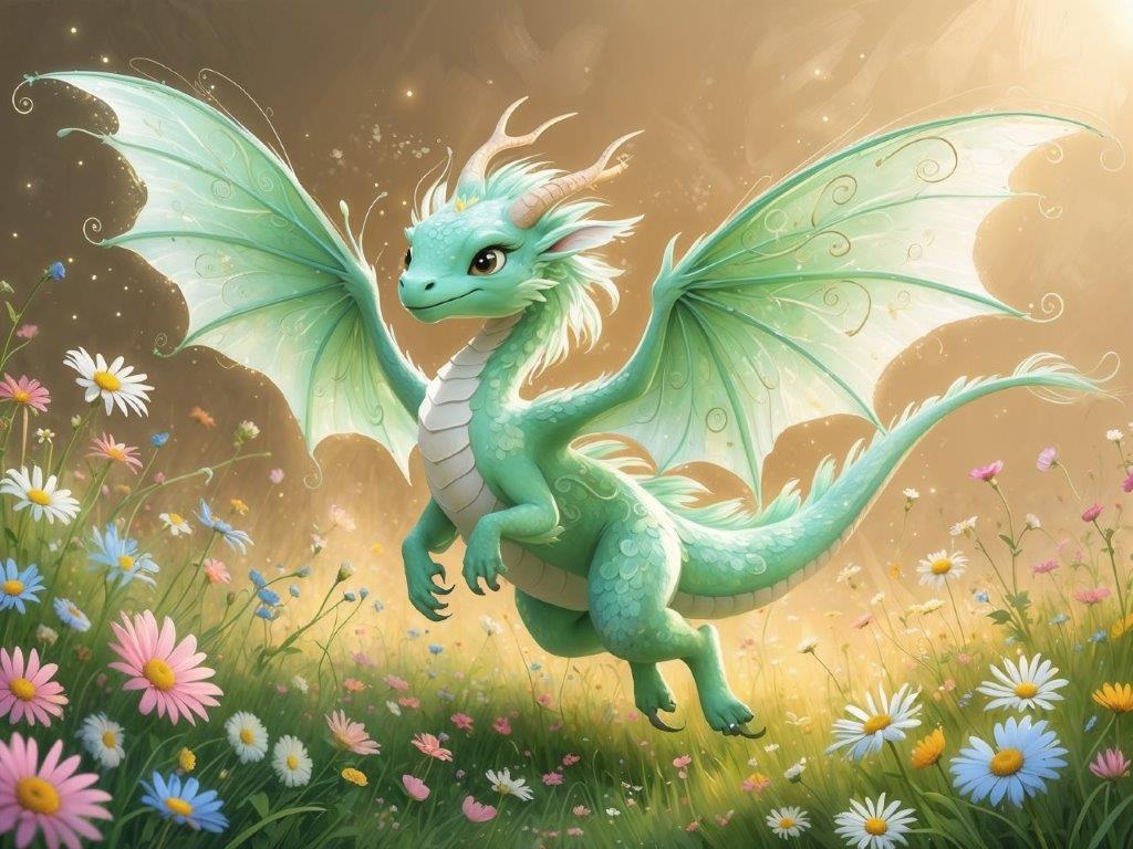 Liora the Meadow Glider - Canvas Wall Art Print