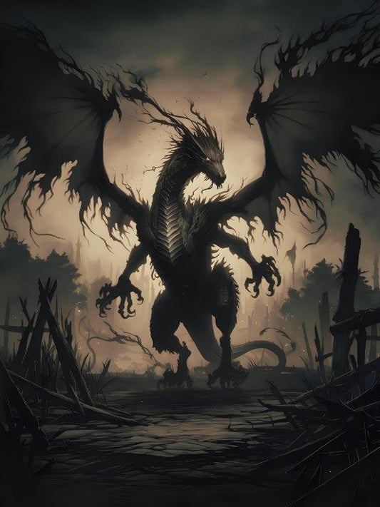 Noctherion the Shadow Dread - Canvas Wall Art Print