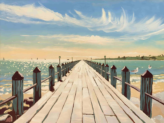 Pier to the Horizon - Canvas Wall Art Print
