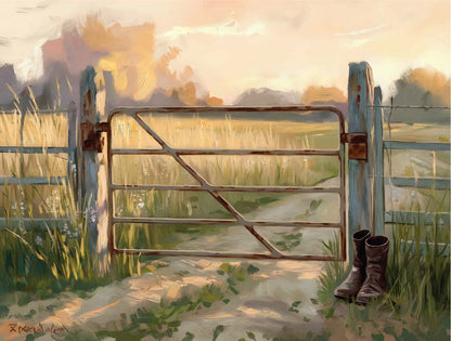 She Closed the Gate Behind Her Canvas Wall Art Print