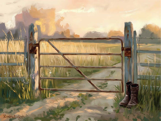 She Closed the Gate Behind Her Canvas Wall Art Print