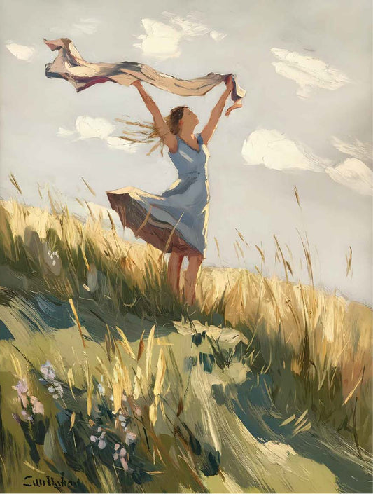 She Held the Sky Gently Canvas Wall Art Print