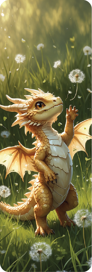 The Dandelion Dreamer Dragon bookmark