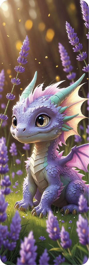 The Lavender Lullaby Dragon bookmark