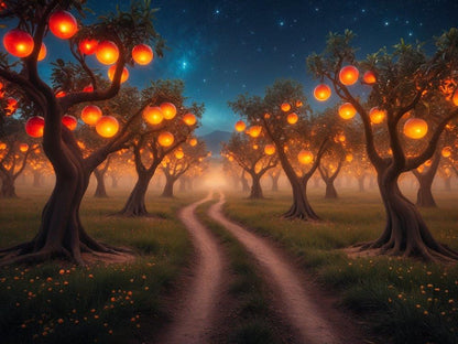 The Lantern Orchard - Canvas Wall Art Print