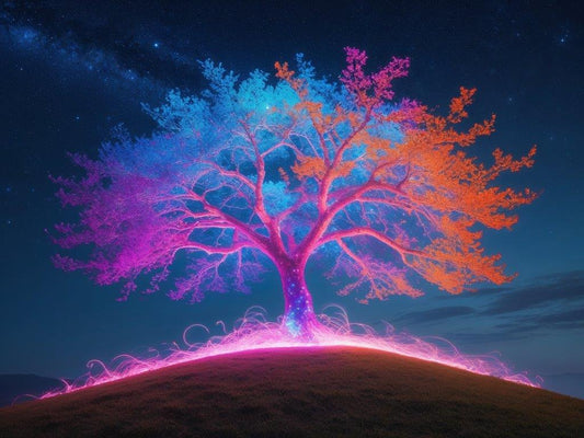 The Tree that Dreamed in Colour - Canvas Wall Art Print