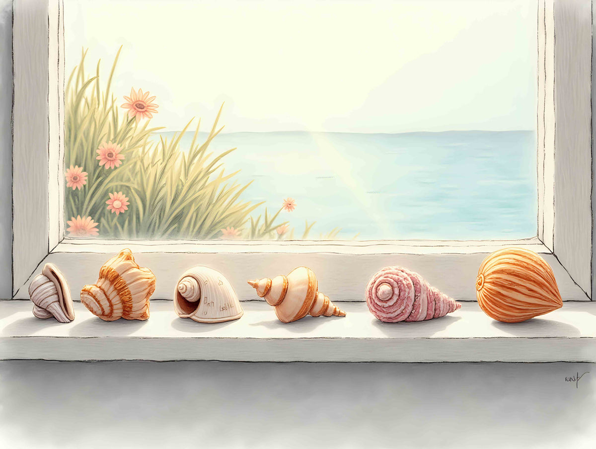 Shells Arranged Just So - Canvas Wall Art Print
