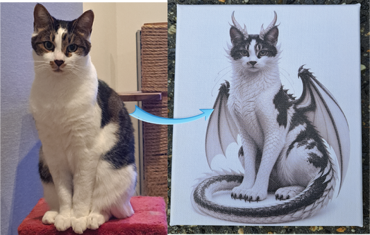 Dragonify Your Cat - Canvas Wall Art Print